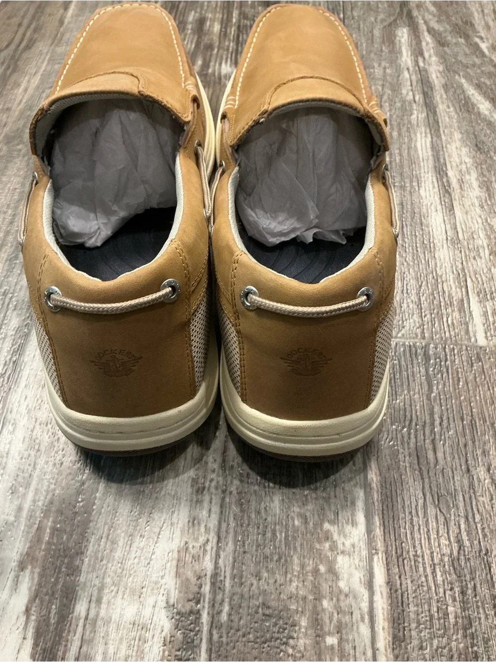Dockers Men's Cognac Slip-On Leather Loafer Size 14